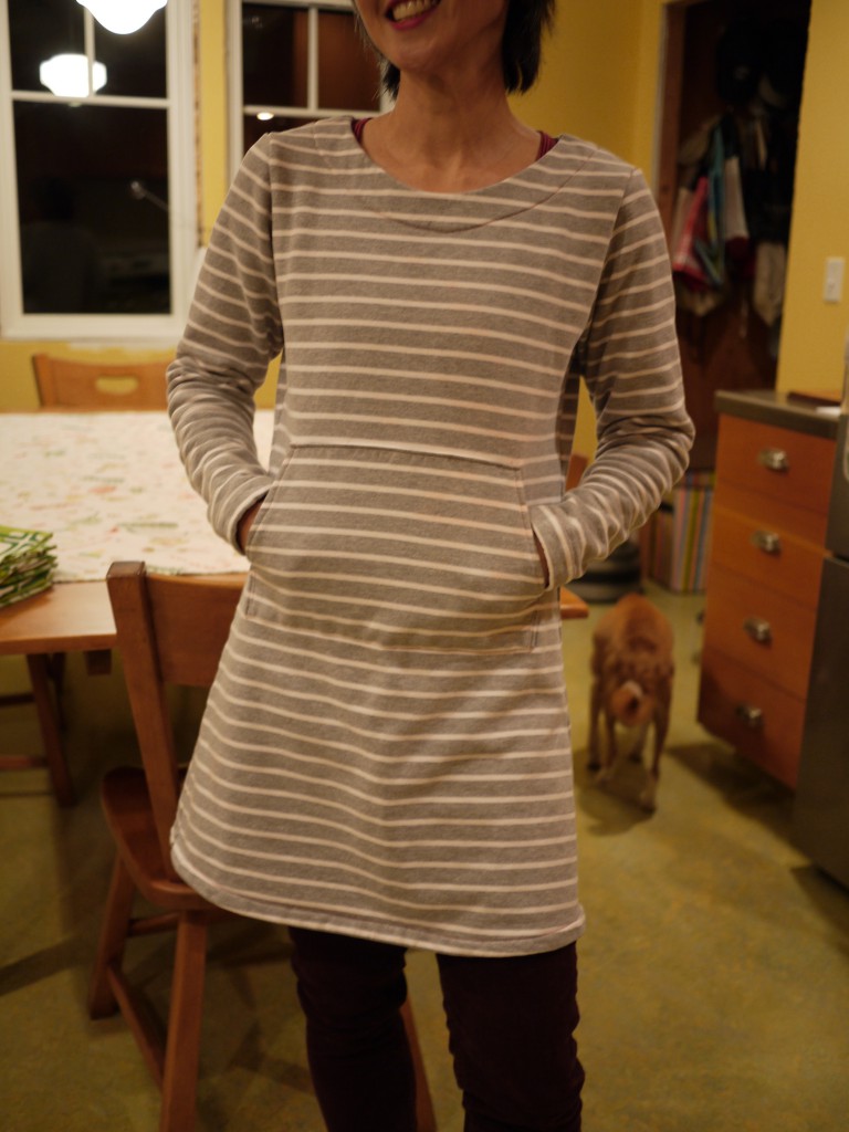 striped sweatshirt tunic